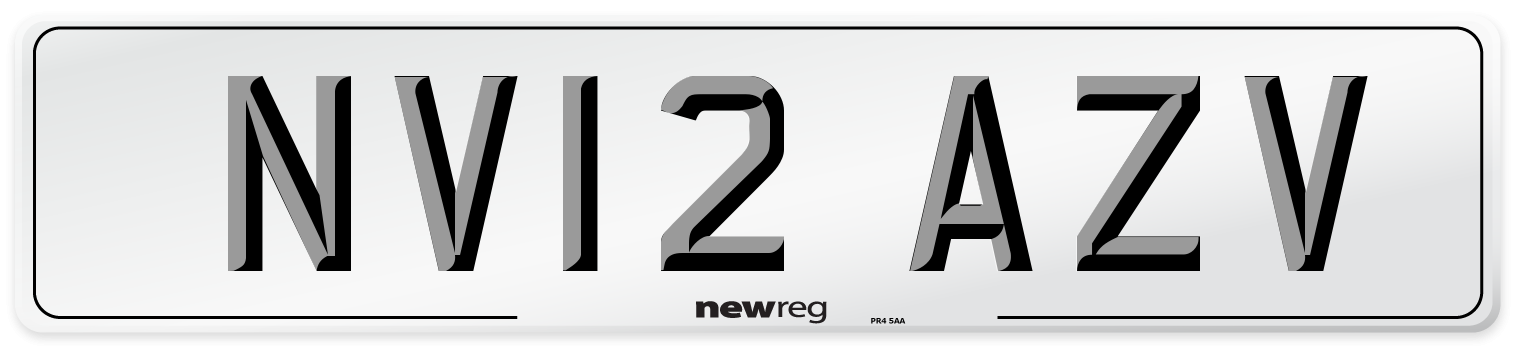 NV12 AZV Number Plate from New Reg